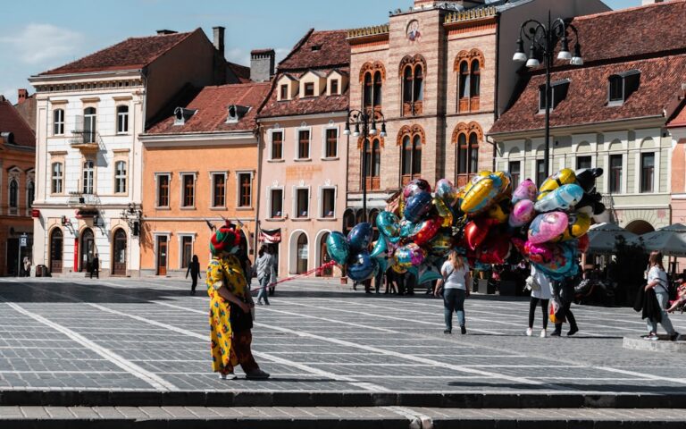 Photo travel with backpack in Romania